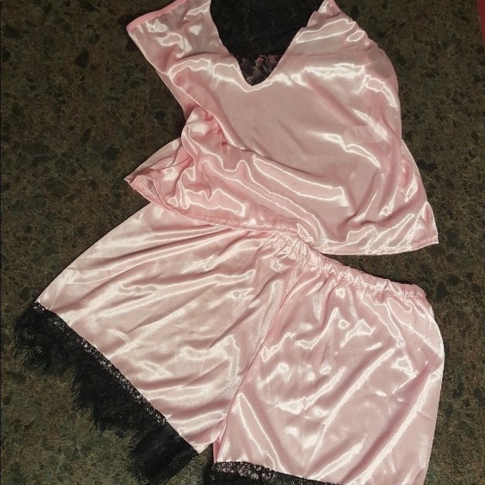 Sexy Silk Eyelash Lace Pajamas Set - Picture 4 of 4